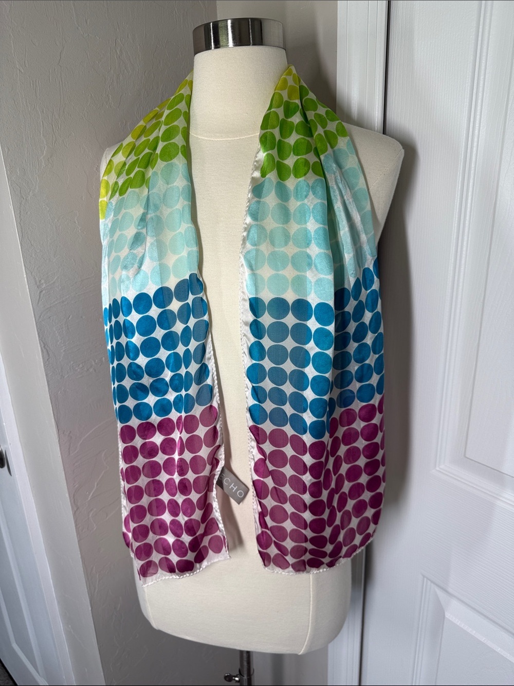 Echo colorful polka dot silk scarf